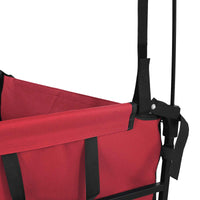 Carrello a Mano Pieghevole Rosso 105 x 56.5 x 116 cm