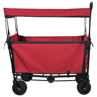 Carrello a Mano Pieghevole Rosso 105 x 56.5 x 116 cm