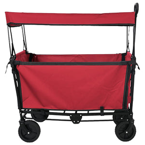 Carrello a Mano Pieghevole Rosso 105 x 56.5 x 116 cm