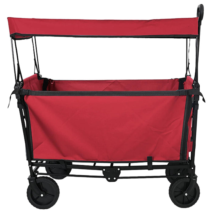 Carrello a Mano Pieghevole Rosso 105 x 56.5 x 116 cm