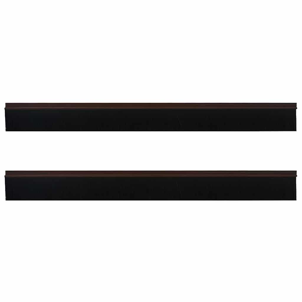 Spazzole per porte autoadesive 2 pcs Marrone 100 cm 42019416