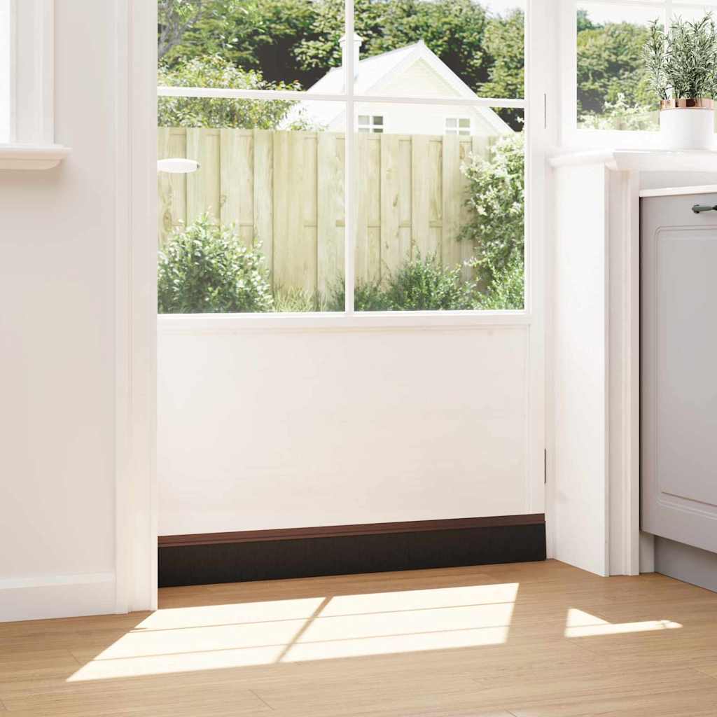 Spazzole per porte autoadesive 2 pcs Marrone 100 cm 42019417