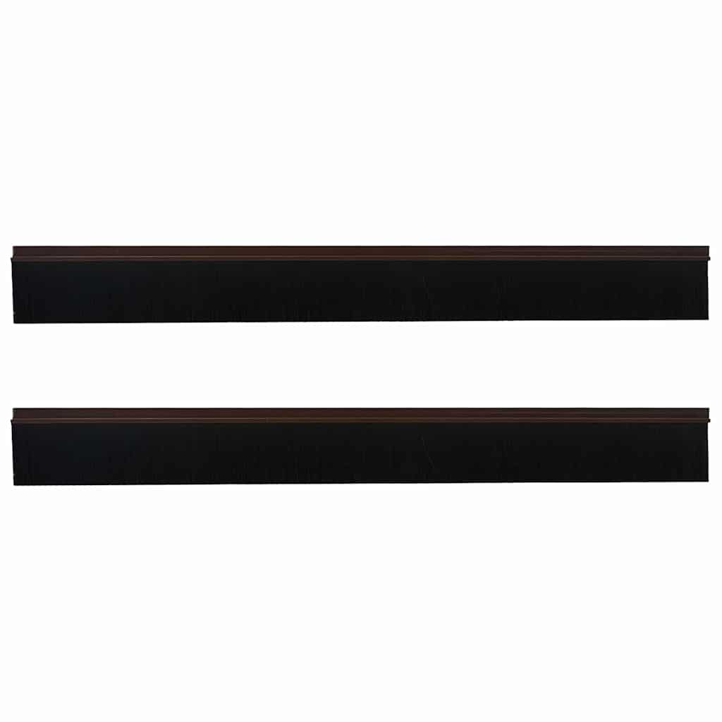 Spazzole per porte autoadesive 2 pcs Marrone 100 cm 42019417