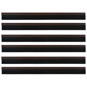 Spazzole per porte autoadesive 6 pcs Marrone 100 cm 42019419