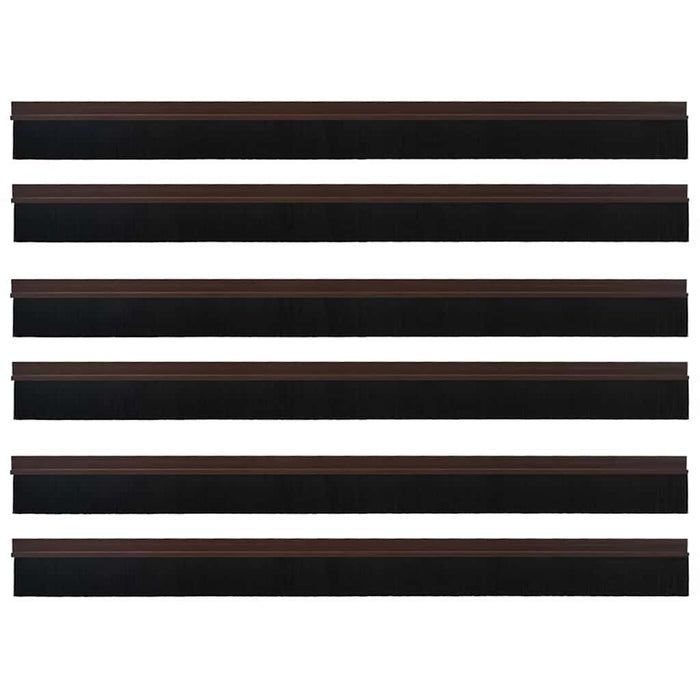 Spazzole per porte autoadesive 6 pcs Marrone 100 cm 42019419