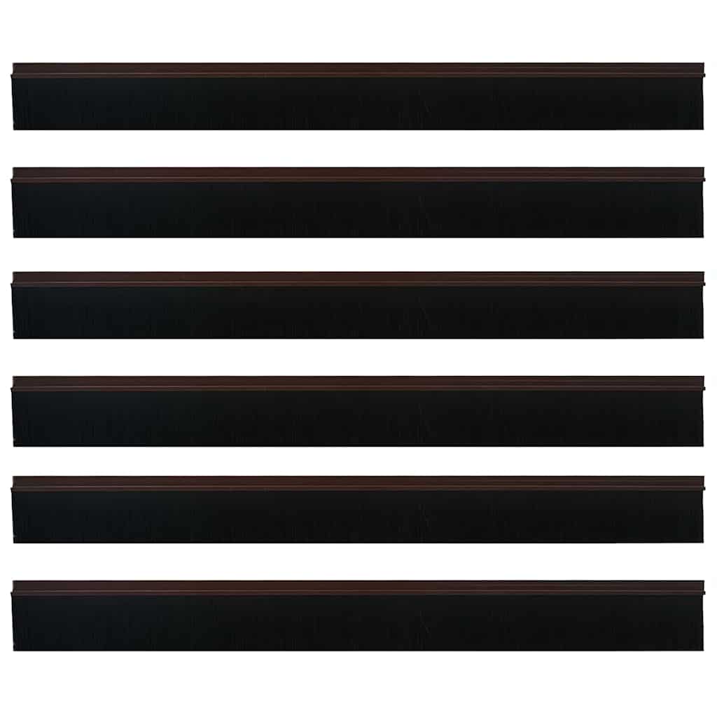 Spazzole per porte autoadesive 6 pcs Marrone 100 cm 42019420