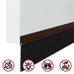 Spazzole per porte autoadesive 6 pcs Marrone 100 cm 42019420