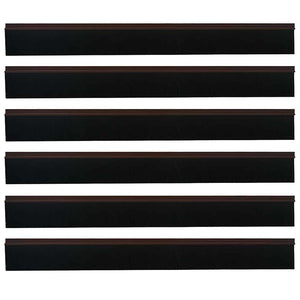 Spazzole per porte autoadesive 6 pcs Marrone 100 cm 42019421