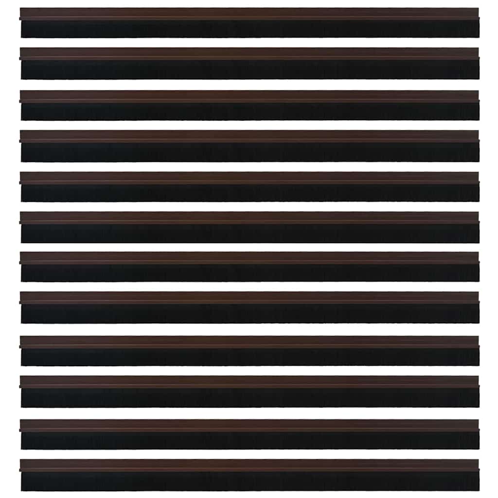 Spazzole per porte autoadesive 12 pcs Marrone 100 cm 42019422
