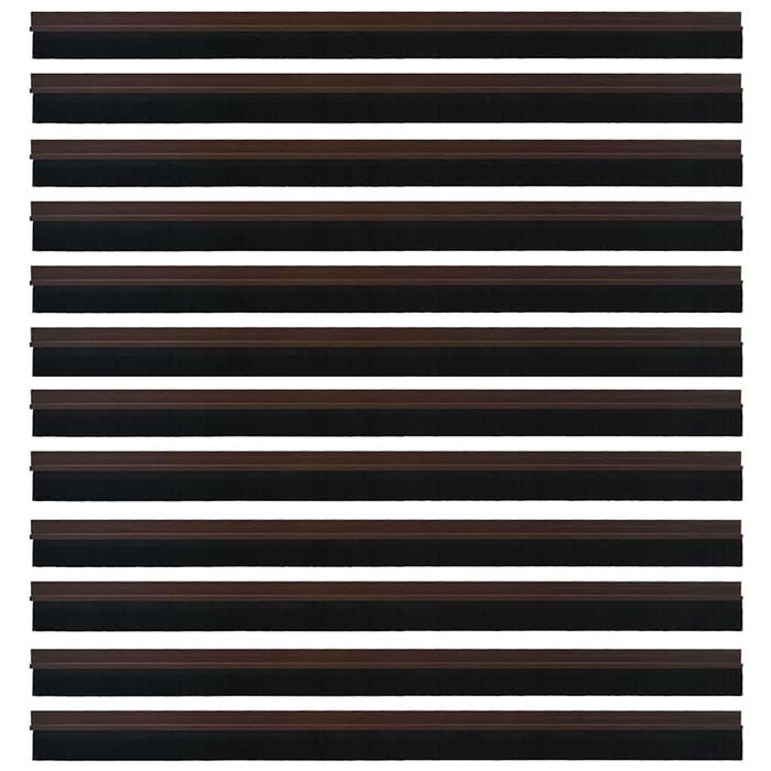 Spazzole per porte autoadesive 12 pcs Marrone 100 cm 42019422