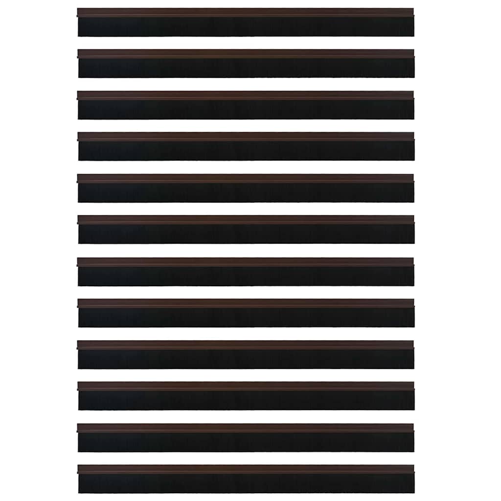 Spazzole per porte autoadesive 12 pcs Marrone 100 cm 42019423