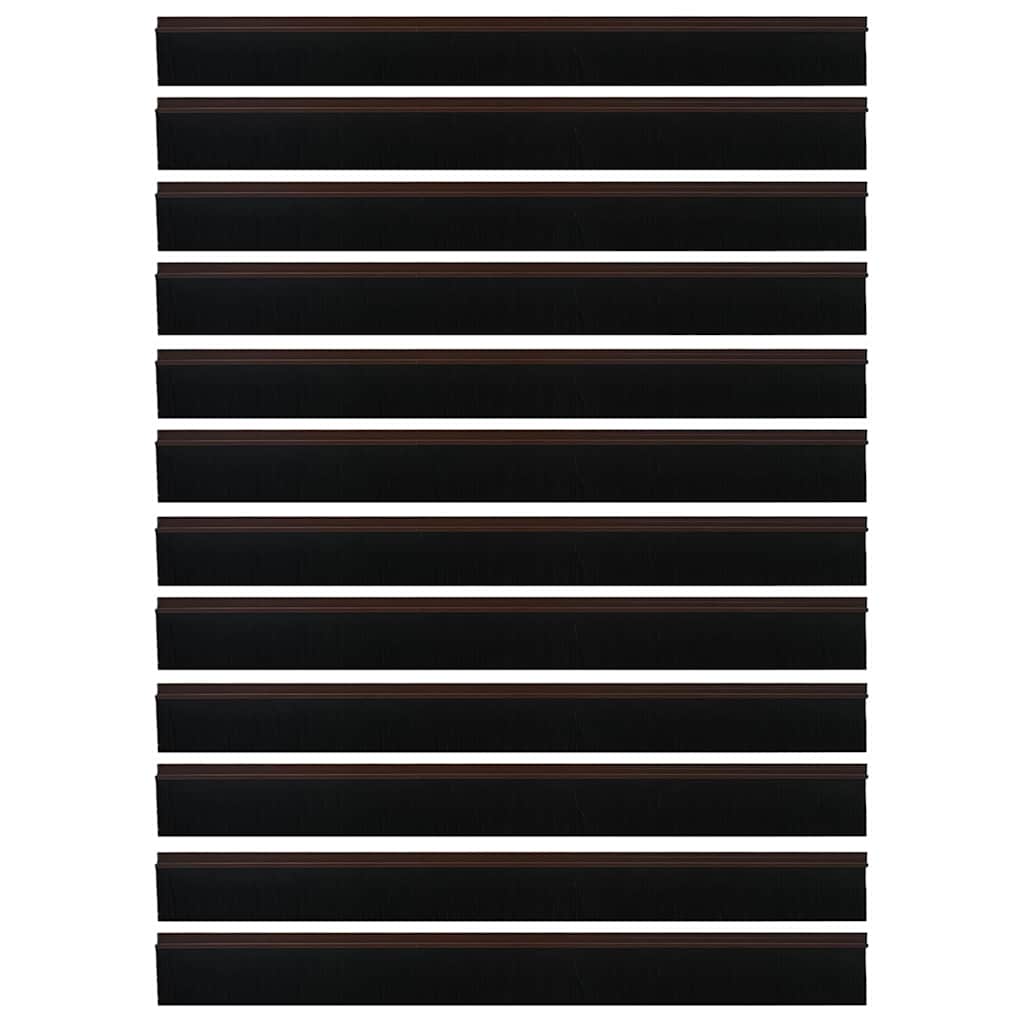 Spazzole per porte autoadesive 12 pcs Marrone 100 cm 42019424