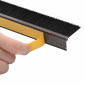 Spazzole per porte autoadesive 2 pcs Marrone 100 cm 42019426