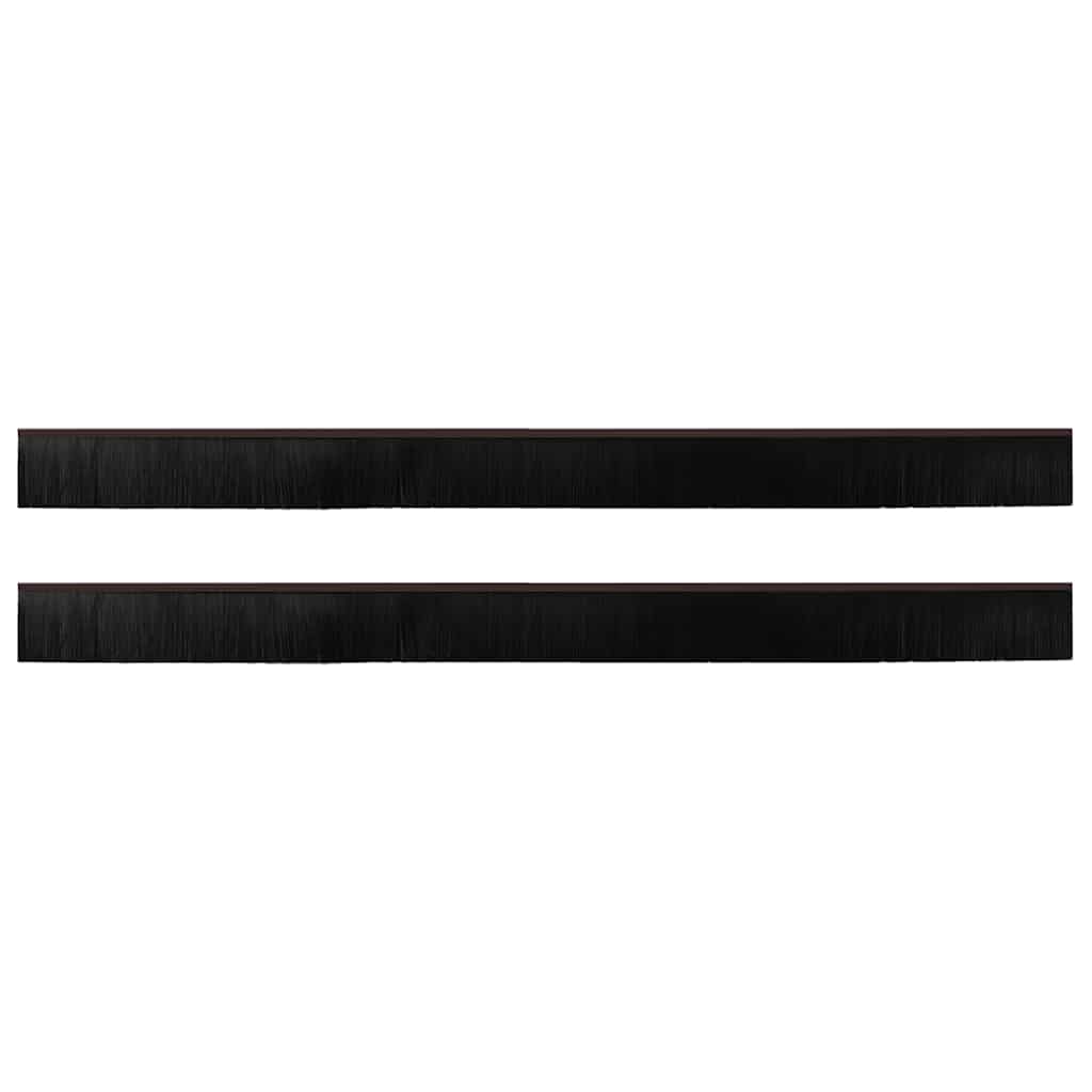 Spazzole per porte autoadesive 2 pcs Marrone 100 cm 42019427