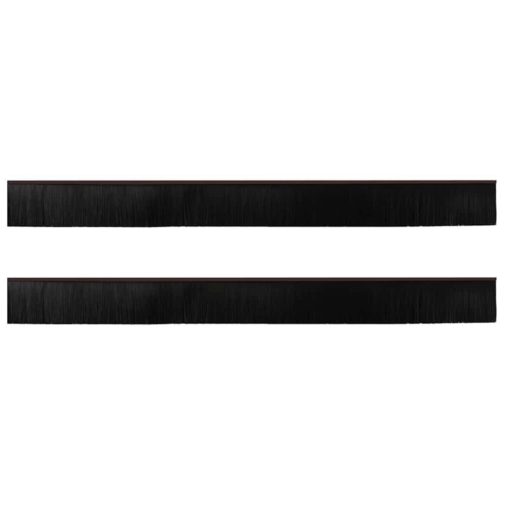 Spazzole per porte autoadesive 2 pcs Marrone 100 cm 42019428