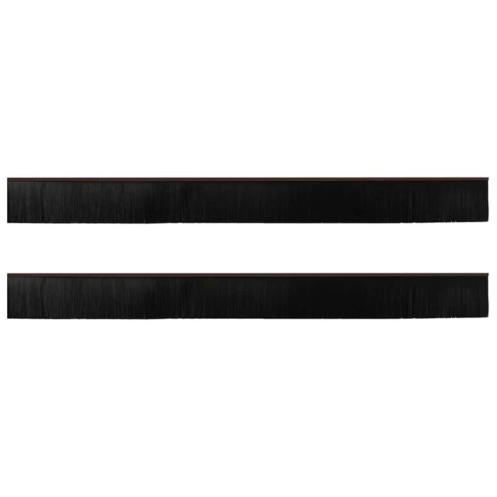 Spazzole per porte autoadesive 2 pcs Marrone 100 cm 42019428