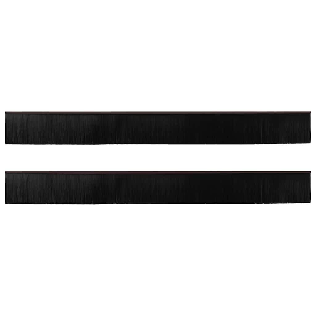 Spazzole per porte autoadesive 2 pcs Marrone 100 cm 42019429