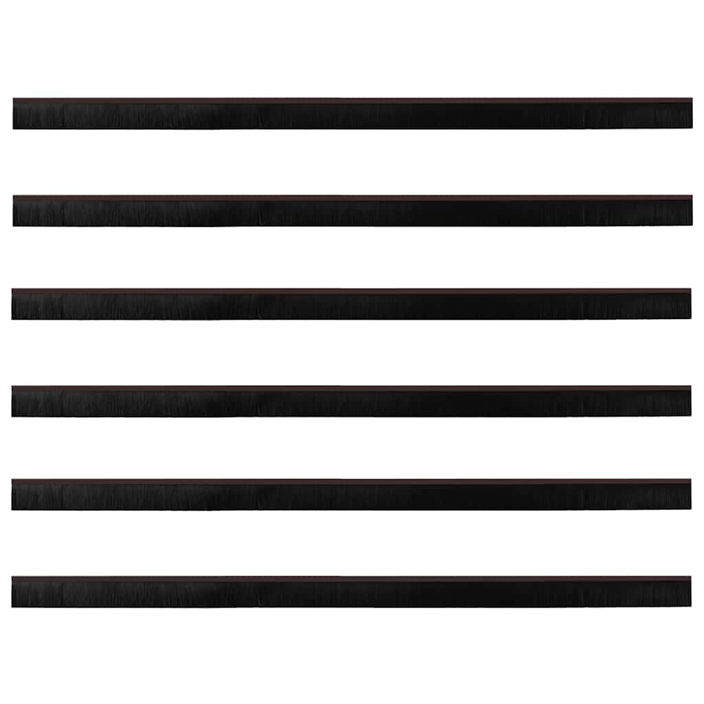 Spazzole per porte autoadesive 6 pcs Marrone 100 cm 42019430