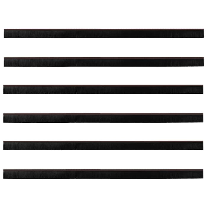 Spazzole per porte autoadesive 6 pcs Marrone 100 cm 42019430