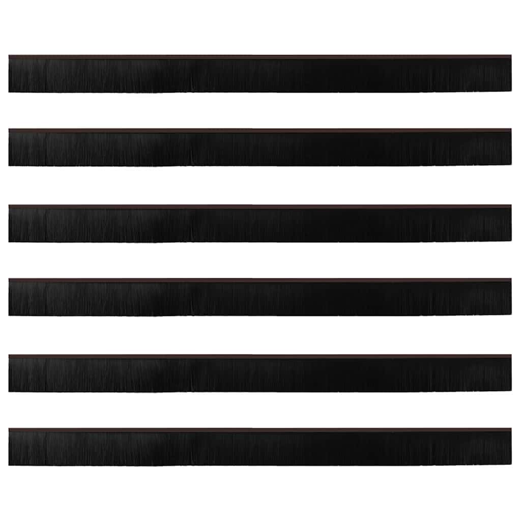 Spazzole per porte autoadesive 6 pcs Marrone 100 cm 42019431