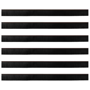 Spazzole per porte autoadesive 6 pcs Marrone 100 cm 42019431