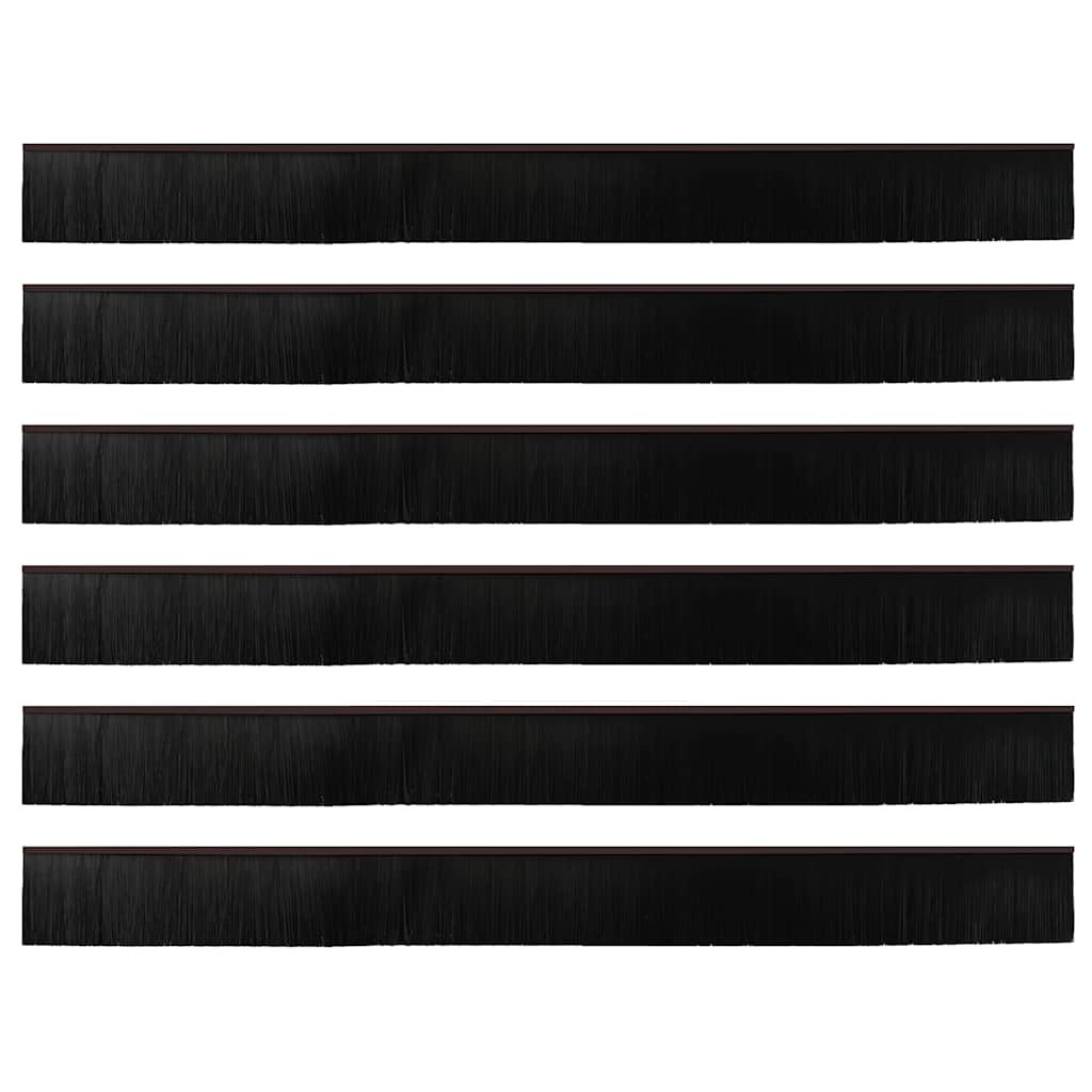 Spazzole per porte autoadesive 6 pcs Marrone 100 cm 42019432