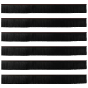 Spazzole per porte autoadesive 6 pcs Marrone 100 cm 42019433