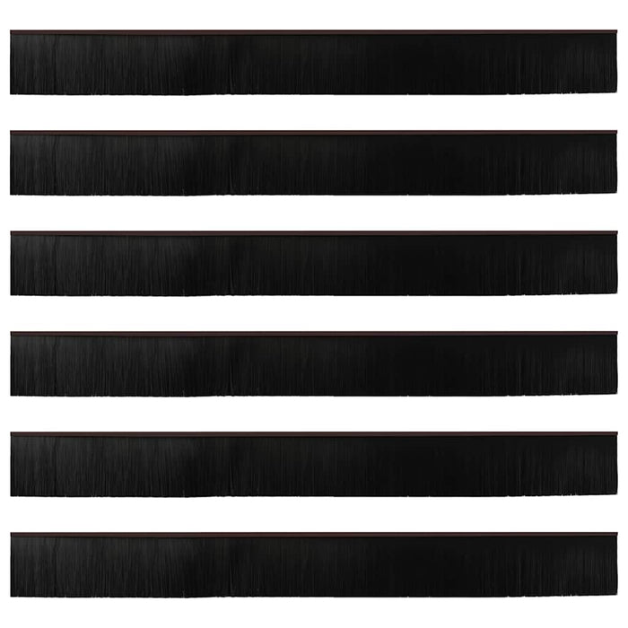Spazzole per porte autoadesive 6 pcs Marrone 100 cm 42019433