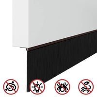 Spazzole per porte autoadesive 6 pcs Marrone 100 cm 42019433