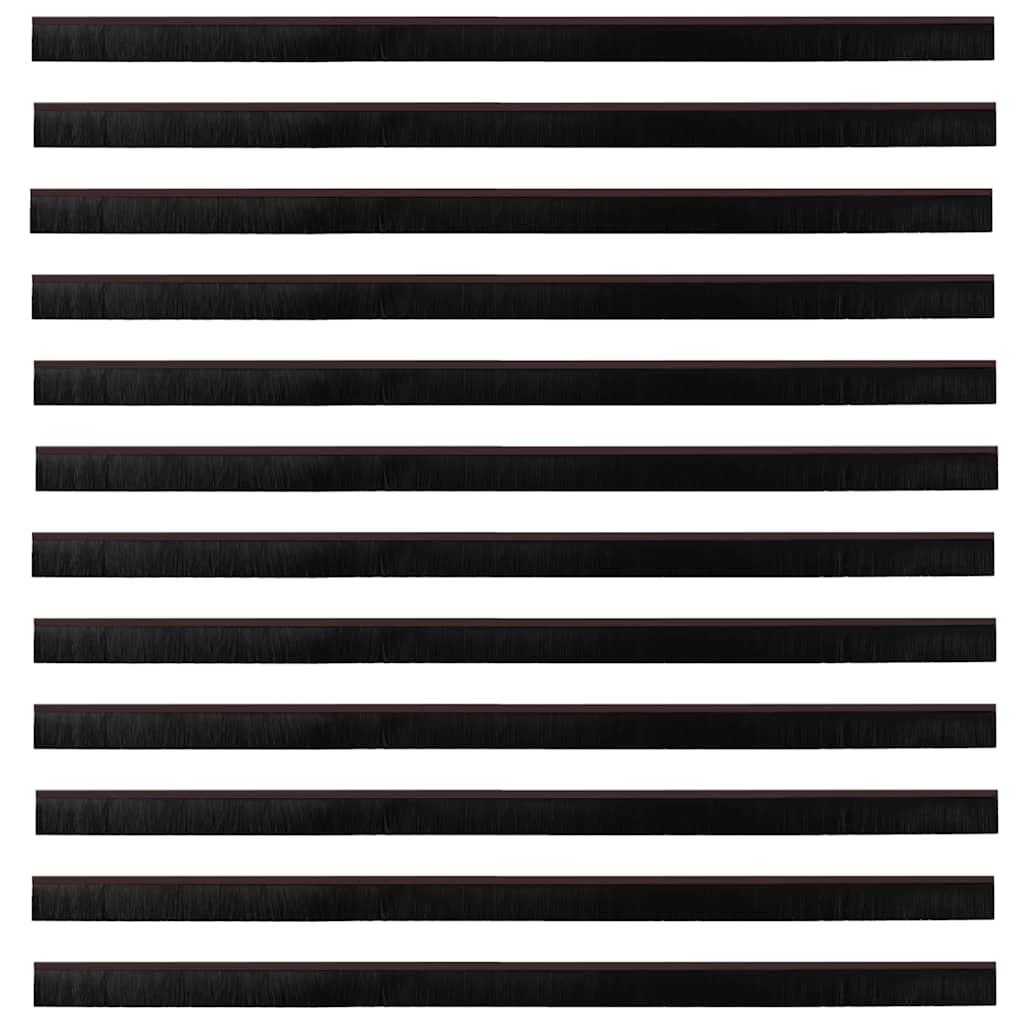 Spazzole per porte autoadesive 12 pcs Marrone 100 cm 42019434