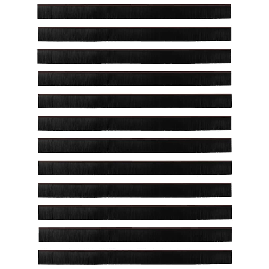 Spazzole per porte autoadesive 12 pcs Marrone 100 cm 42019435
