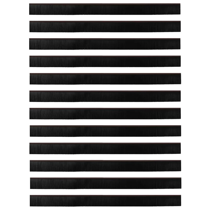 Spazzole per porte autoadesive 12 pcs Marrone 100 cm 42019435