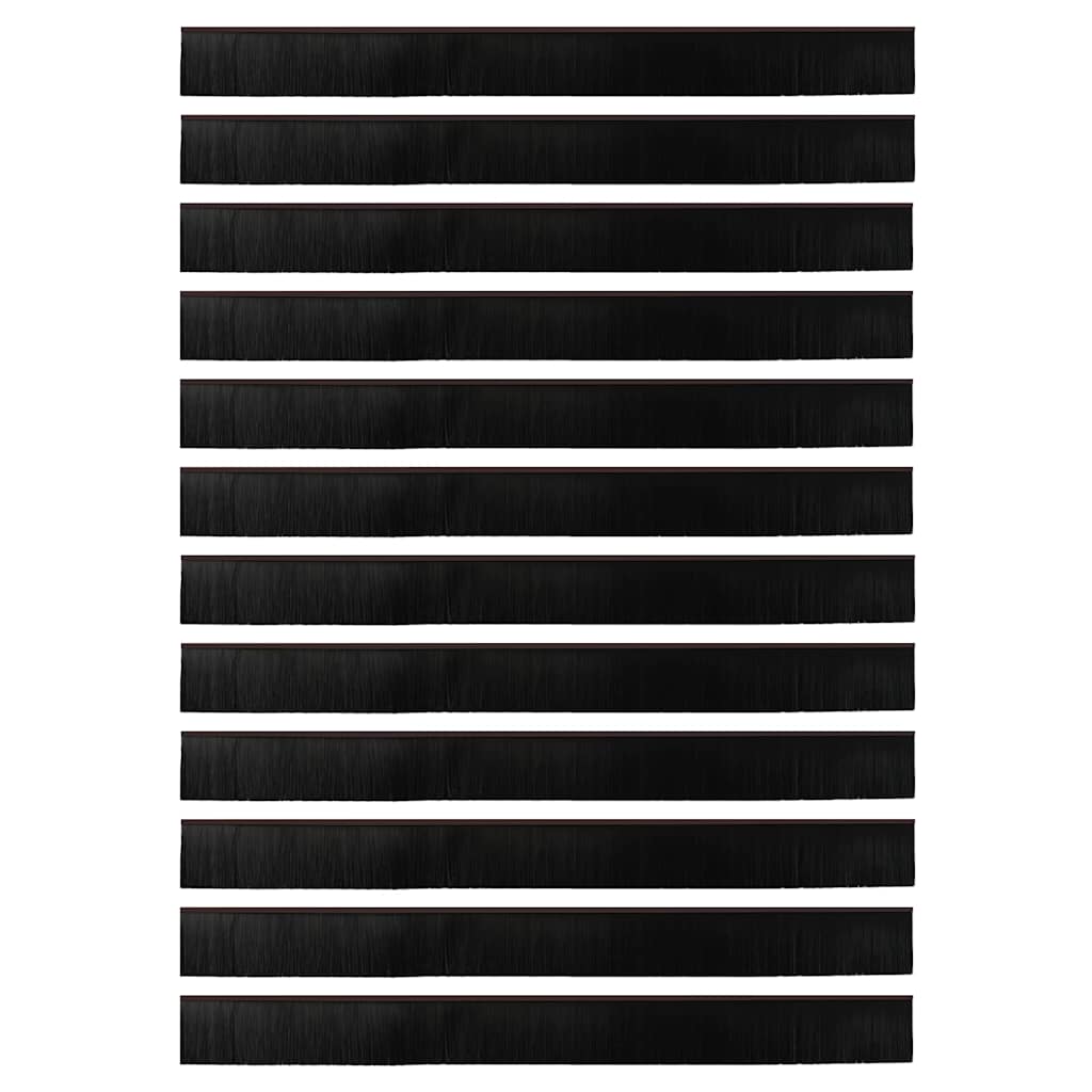 Spazzole per porte autoadesive 12 pcs Marrone 100 cm 42019436