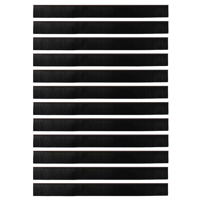 Spazzole per porte autoadesive 12 pcs Marrone 100 cm 42019436