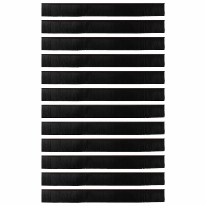 Spazzole per porte autoadesive 12 pcs Marrone 100 cm 42019437