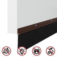 Spazzole per porte a vite 2 pcs Marrone 100 cm 42019440