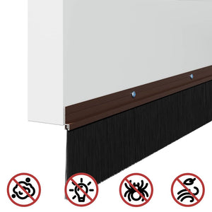 Spazzole per porte a vite 2 pcs Marrone 100 cm 42019440