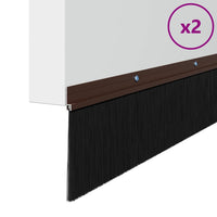 Spazzole per porte a vite 2 pcs Marrone 100 cm 42019441