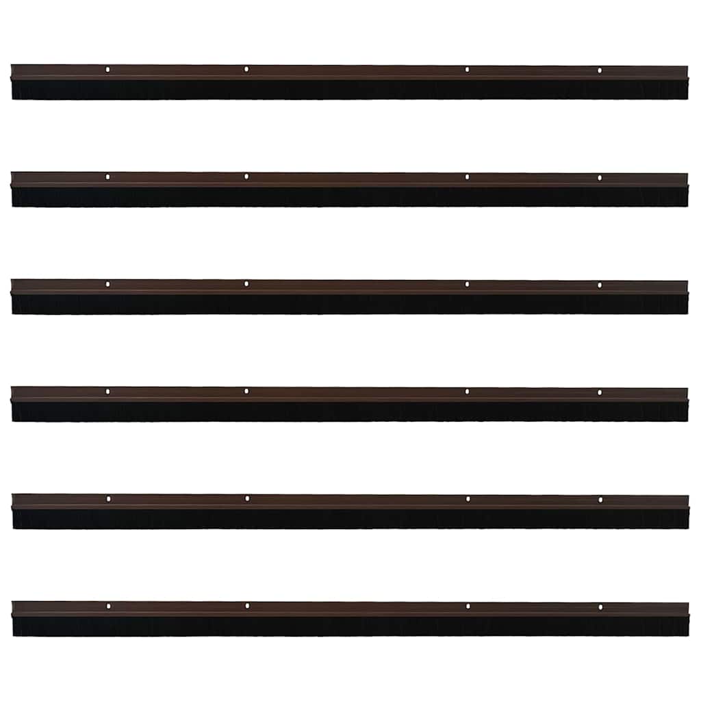 Spazzole per porte a vite 6 pcs Marrone 100 cm 42019442