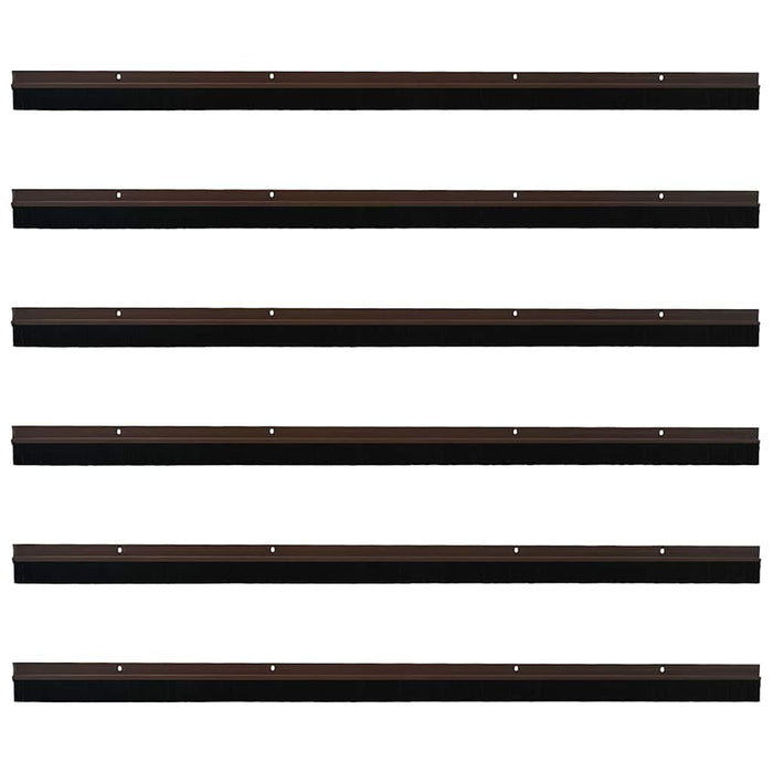 Spazzole per porte a vite 6 pcs Marrone 100 cm 42019442