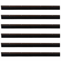 Spazzole per porte a vite 6 pcs Marrone 100 cm 42019443