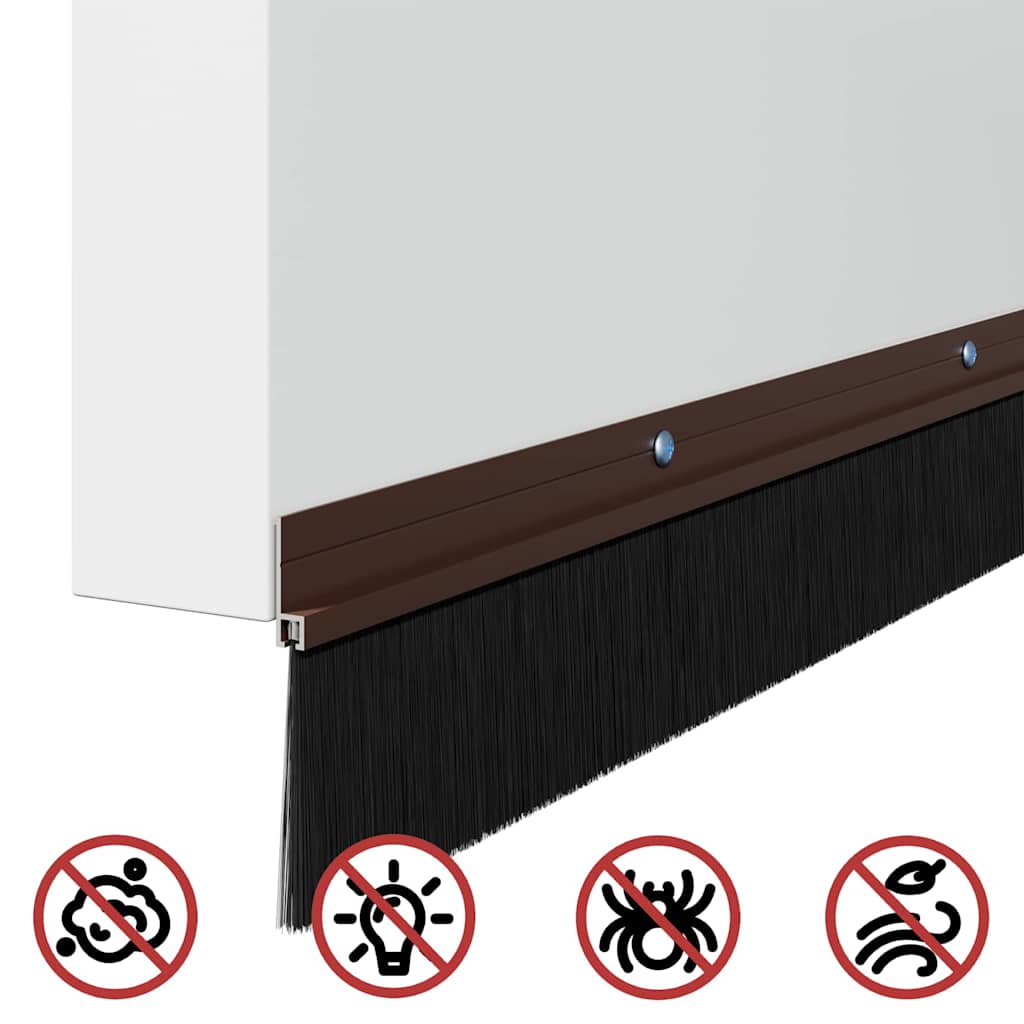 Spazzole per porte a vite 6 pcs Marrone 100 cm 42019443