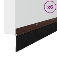 Spazzole per porte a vite 6 pcs Marrone 100 cm 42019443