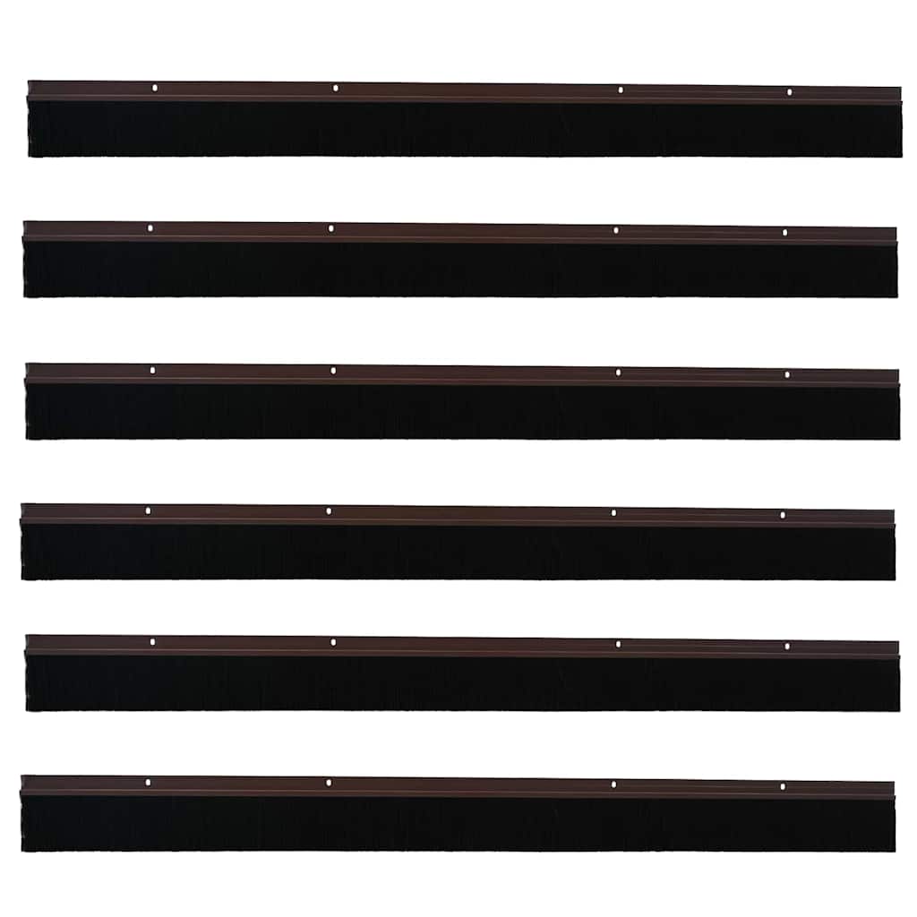 Spazzole per porte a vite 6 pcs Marrone 100 cm 42019444