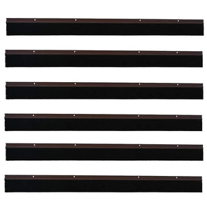Spazzole per porte a vite 6 pcs Marrone 100 cm 42019444