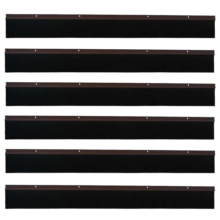 Spazzole per porte a vite 6 pcs Marrone 100 cm 42019445