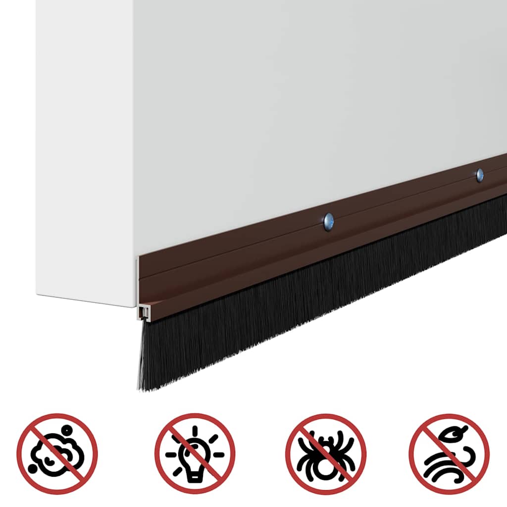 Spazzole per porte a vite 12 pcs Marrone 100 cm 42019446