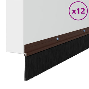 Spazzole per porte a vite 12 pcs Marrone 100 cm 42019447