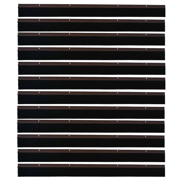 Spazzole per porte a vite 12 pcs Marrone 100 cm 42019448
