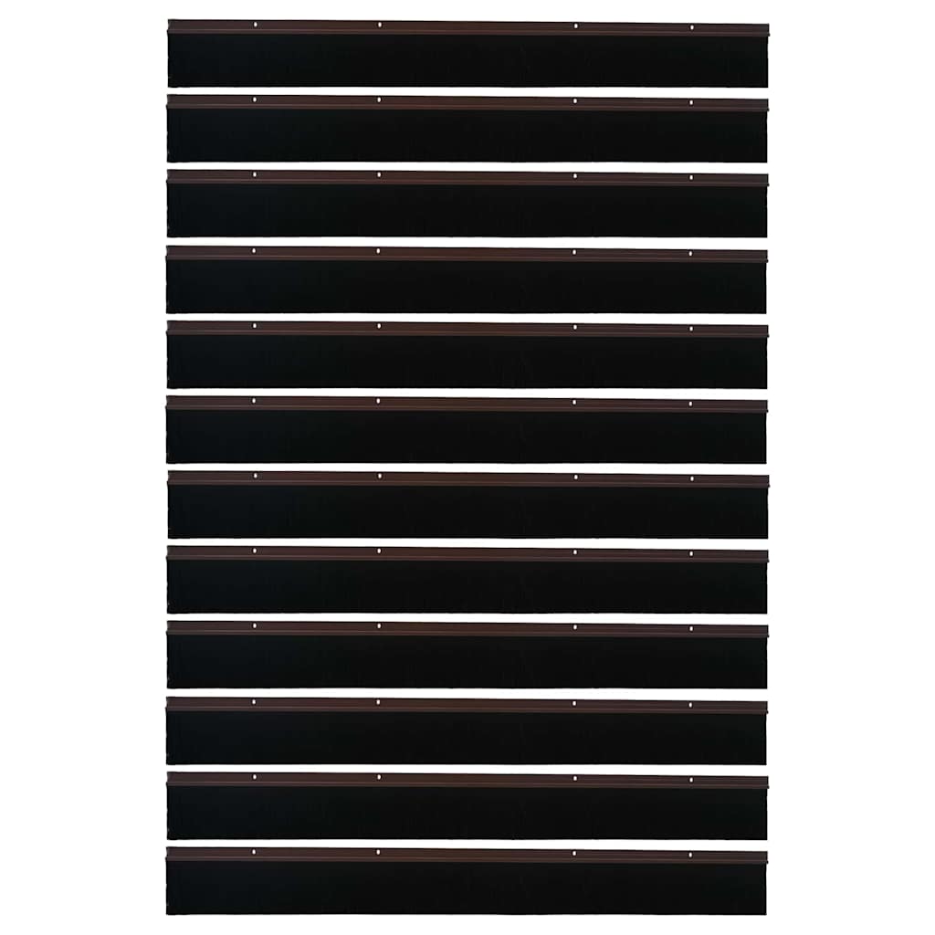 Spazzole per porte a vite 12 pcs Marrone 100 cm 42019449